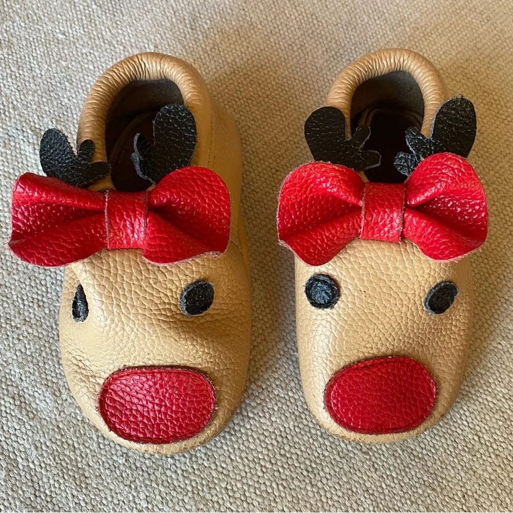 Vintage Leather Reindeer Shoes Holiday Season